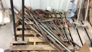 Pipe benders and pipe threaderâ€™s assorted on pallet
