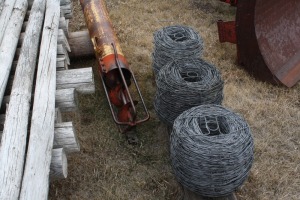 3 rolls of barb wire
