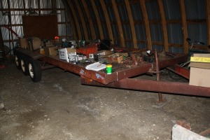 Homebuilt 24' Triple axle trailer w/ wood deck, pintle hitch