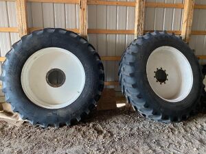 *(2) Good Year 520/85R42 floatation rubber on Apache rims